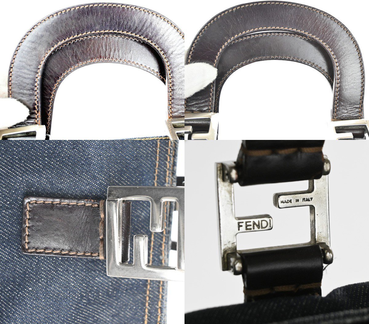 Fendi Fendi Vintage Open Tote Denim Large Blauw