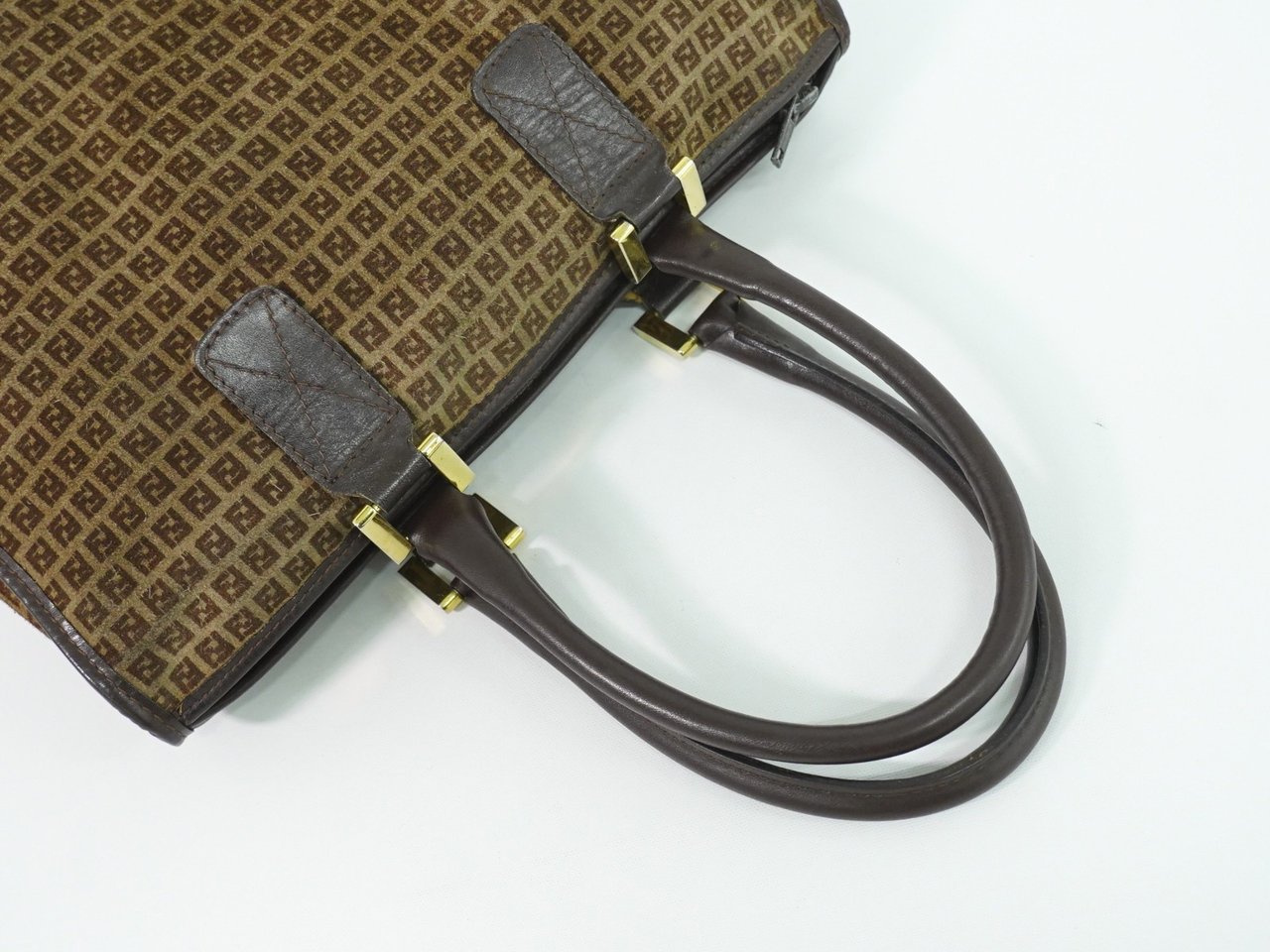 Fendi Fendi Vintage Shopping Tote Suede Bruin