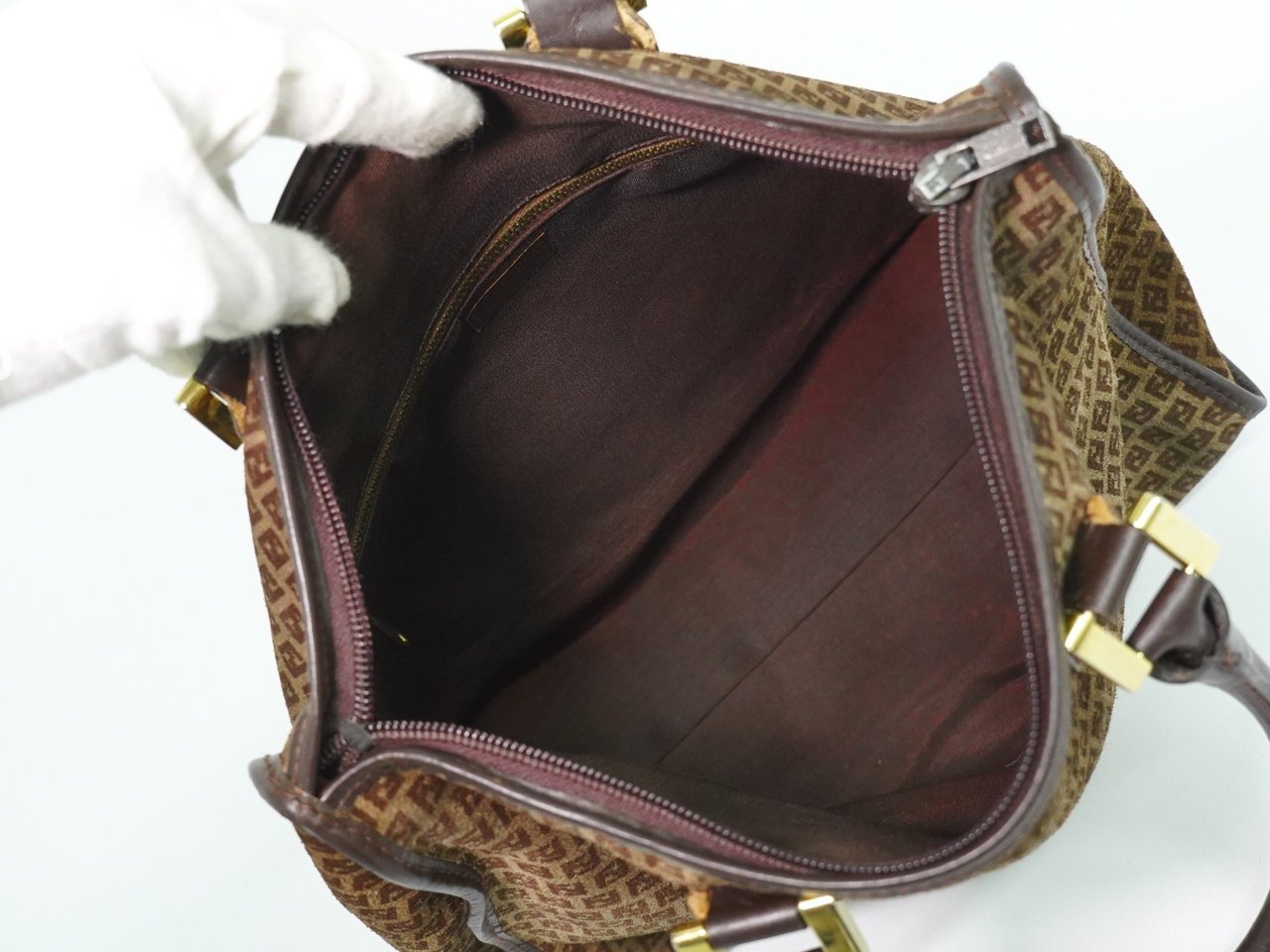 Fendi Fendi Vintage Shopping Tote Suede Bruin