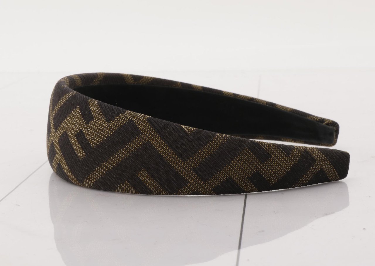 Fendi Headband Zucca Coated Canvas 38 cm Bruin