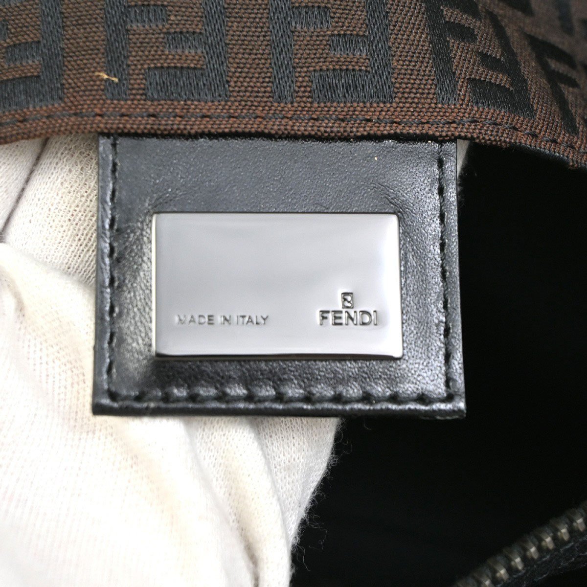 Fendi Fendi Vintage Shopping Tote Zucchino Canvas Small Bruin