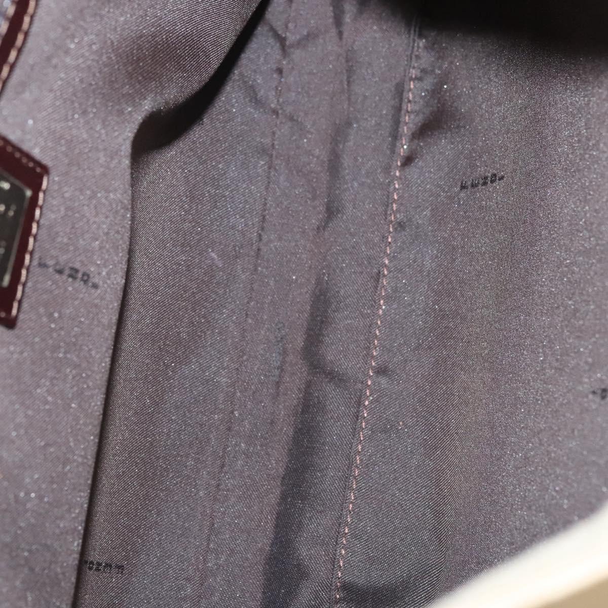 Fendi Fendi Vintage FF Buckle Shoulder Bag Canvas Wit