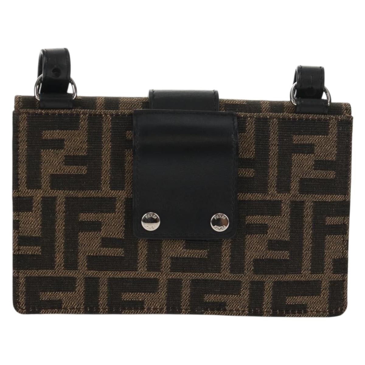 Fendi Fendi Baguette Convertible Belt Bag Zucca canvas Zwart