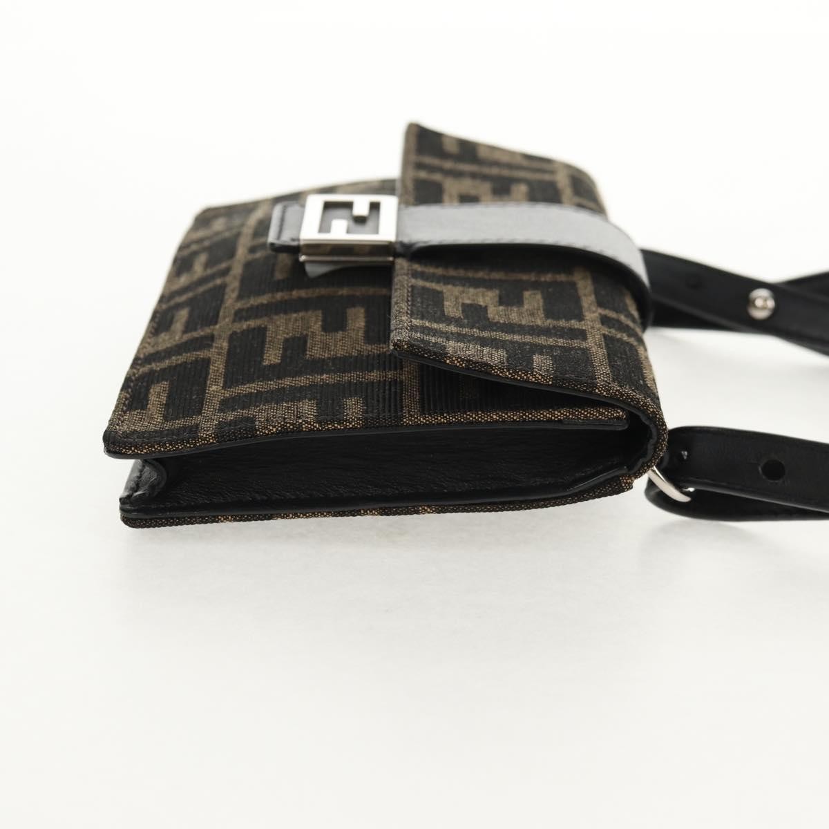 Fendi Fendi Baguette Convertible Belt Bag Zucca canvas Zwart