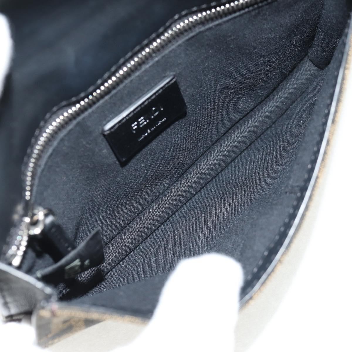 Fendi Fendi Baguette Convertible Belt Bag Zucca canvas Zwart