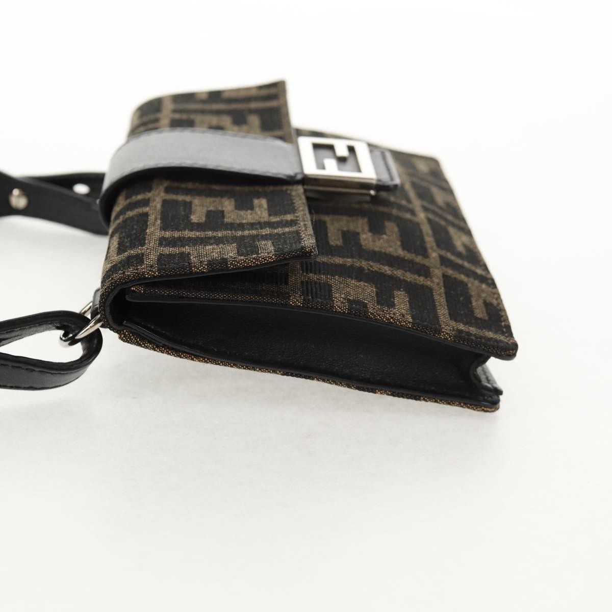 Fendi Fendi Baguette Convertible Belt Bag Zucca canvas Zwart