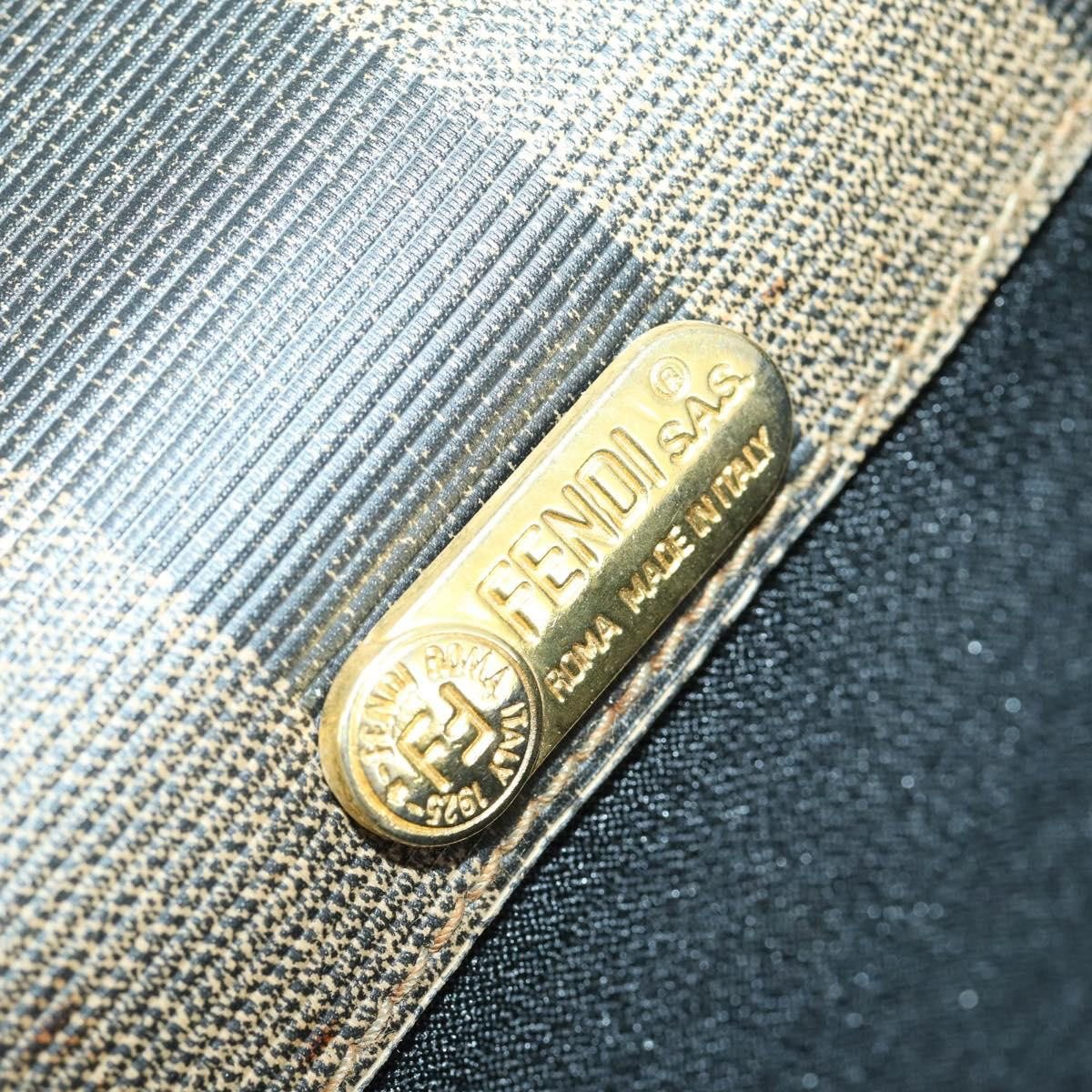 Fendi Fendi Vintage Pequin Briefcase Bag Coated Canvas Large Bruin