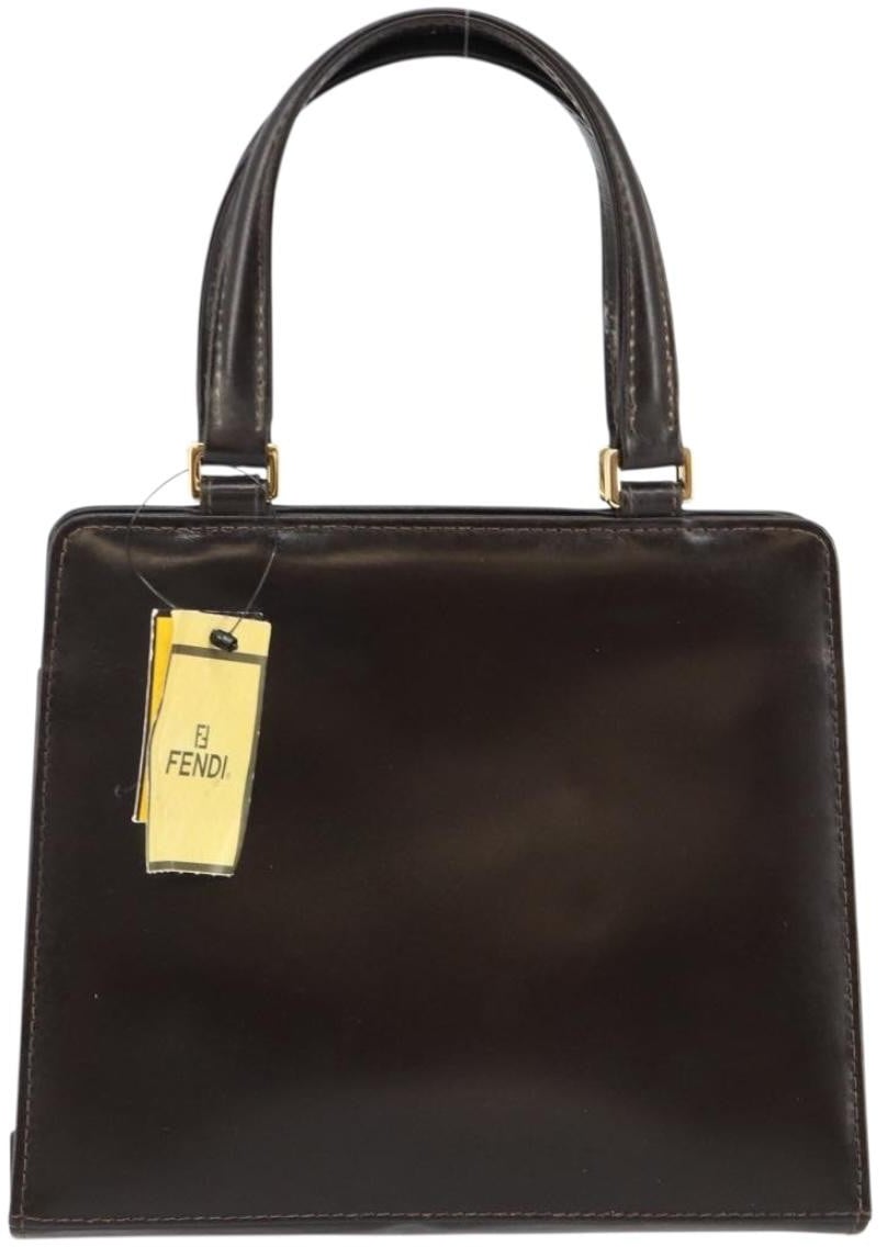 Fendi Fendi Vintage Top Handle Bag Leather Bruin