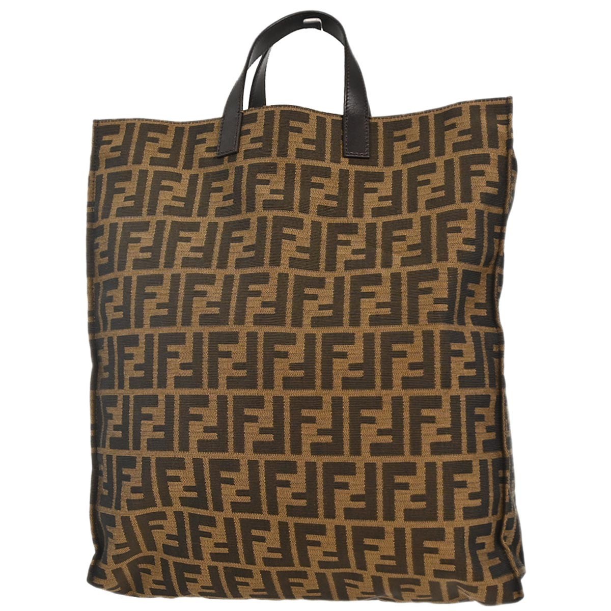 Fendi Fendi Special Shopping Tote Zucca Canvas Large Bruin