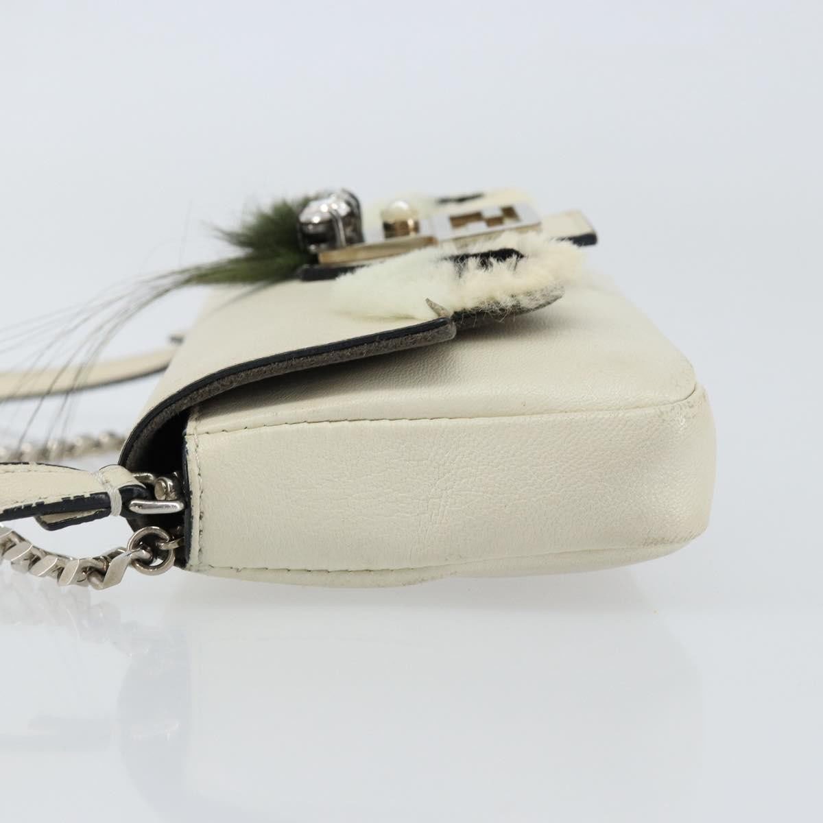 Fendi Fendi Monster Baguette Leather Medium Wit