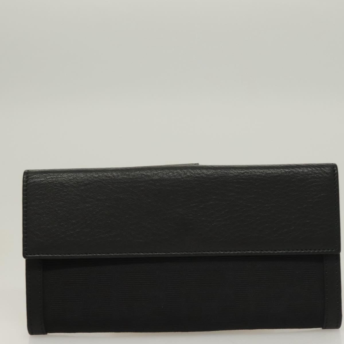 Fendi Fendi Vintage FF Flap Wallet Zucca canvas Zwart