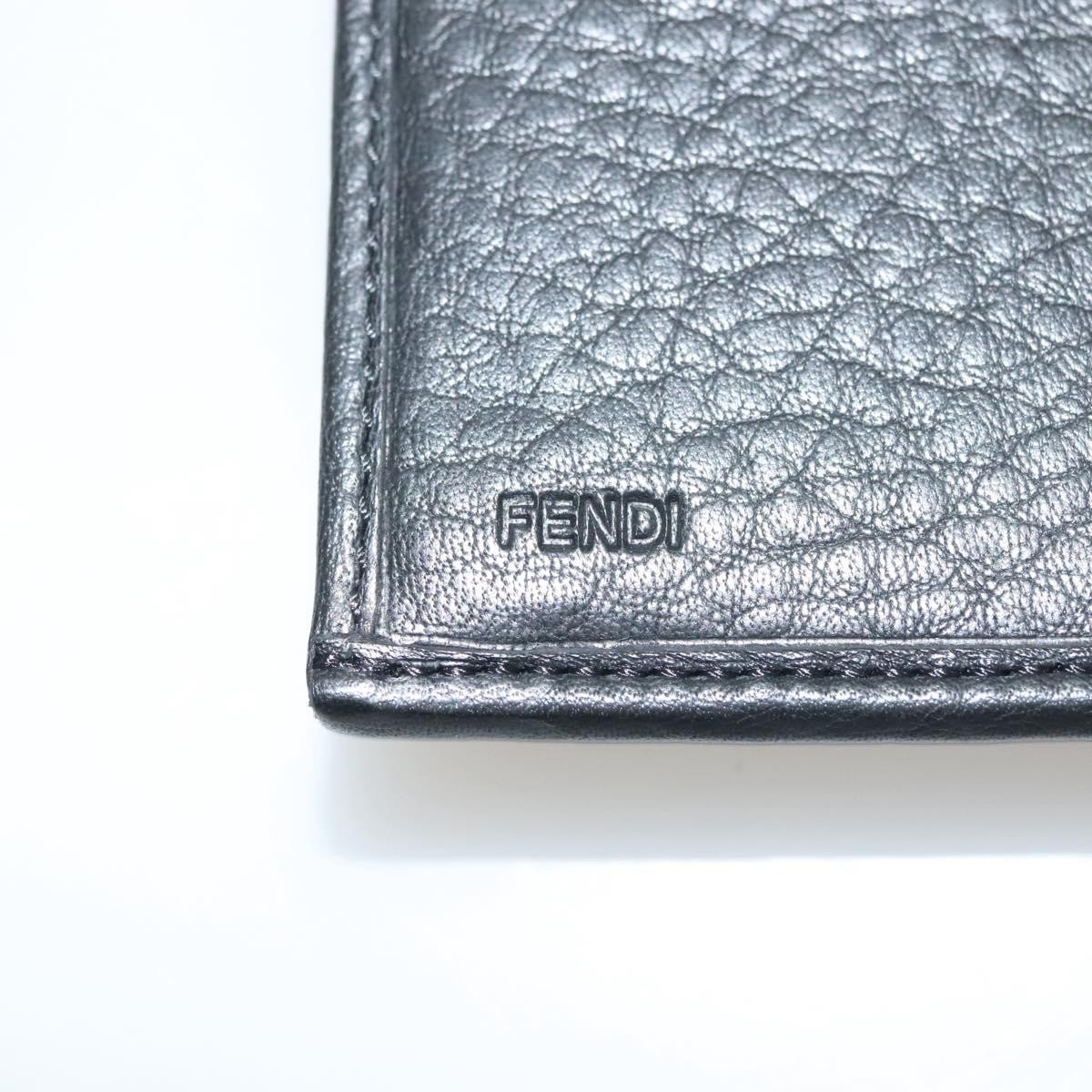 Fendi Fendi Vintage FF Flap Wallet Zucca canvas Zwart