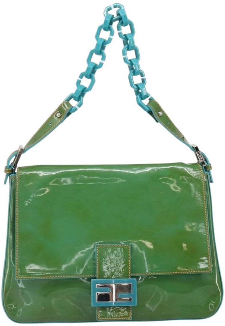 Fendi Fendi Forever Big Mama Bag Patent Groen
