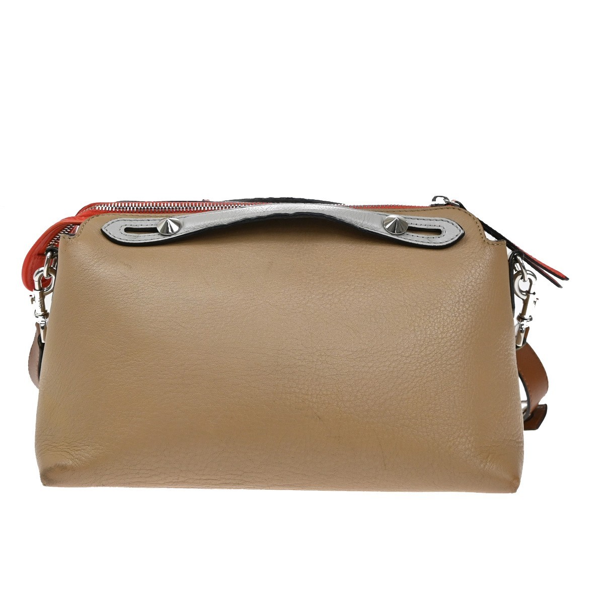 Fendi Fendi By The Way Satchel Leather Medium Beige