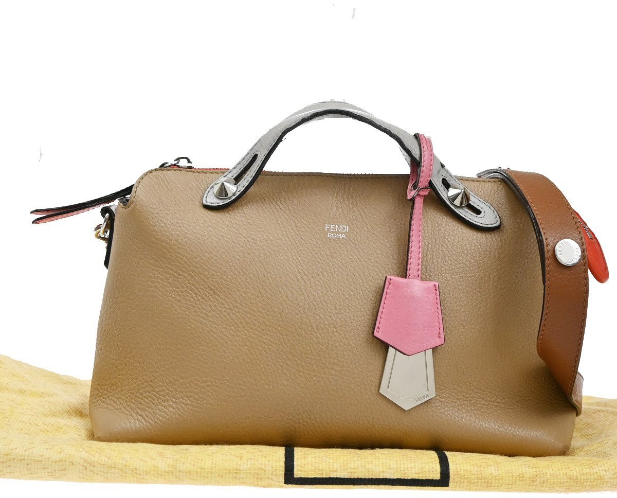 Fendi Fendi By The Way Satchel Leather Medium Beige