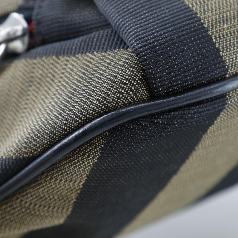 Fendi Fendi Front Pocket Waist Bag Pequin Canvas Bruin