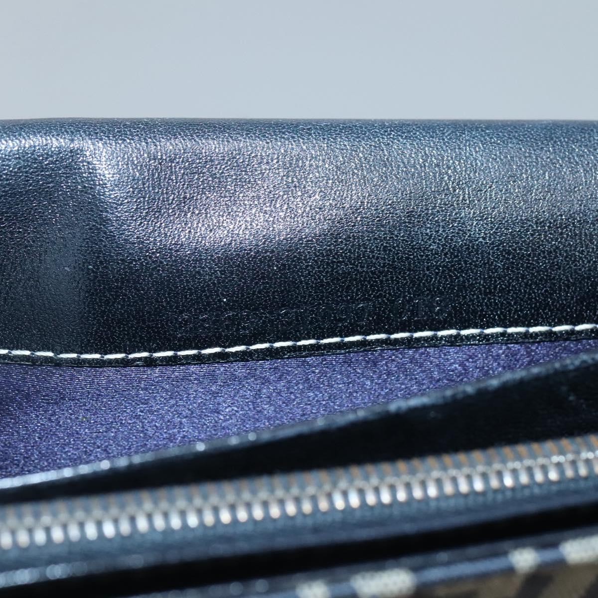 Fendi Fendi FF Continental Wallet Canvas Navy