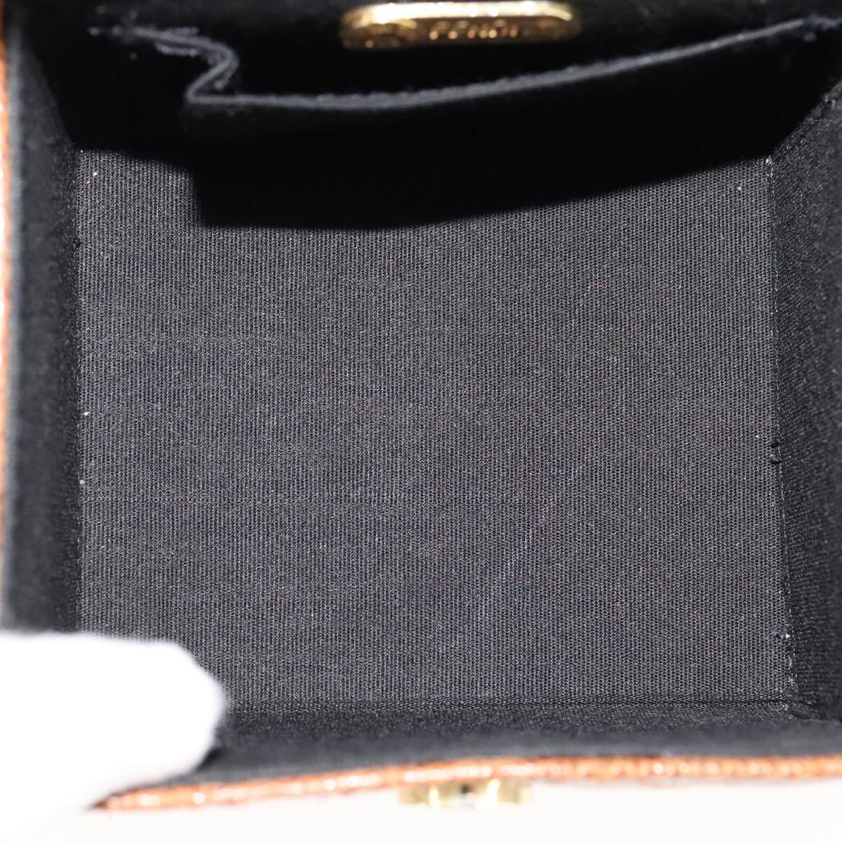 Fendi Fendi Vanity Clutch Leather Bruin
