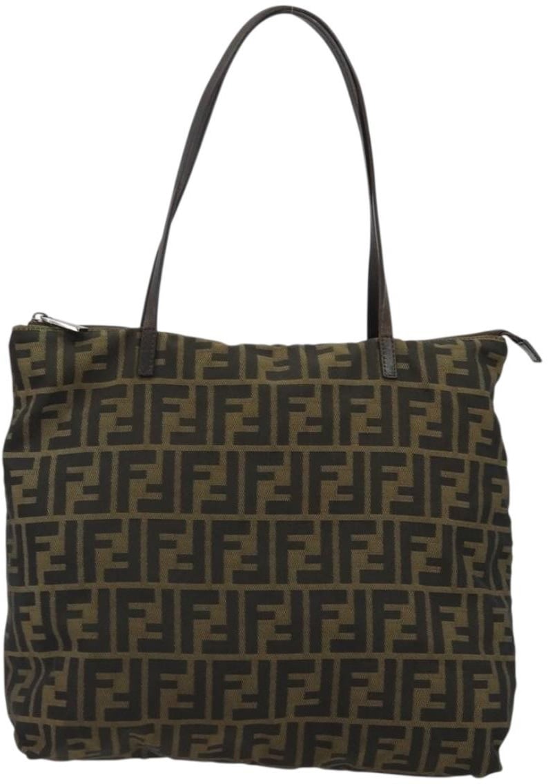 Fendi Zucca Tote Canvas Zwart