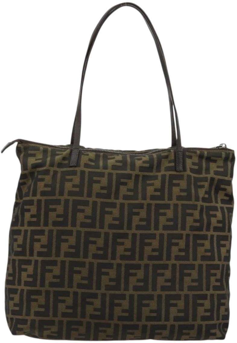 Fendi Zucca Tote Canvas Zwart