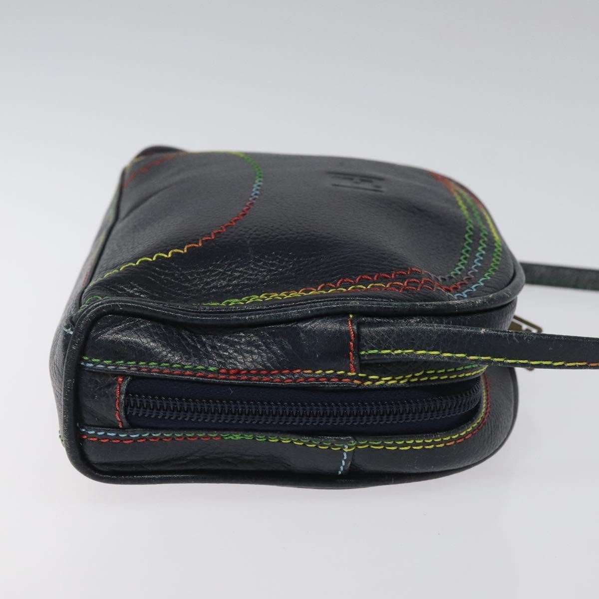Fendi Vintage Zip Leather Navy
