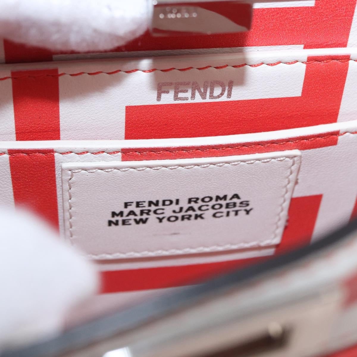 Fendi Peekaboo Leather Mini Wit