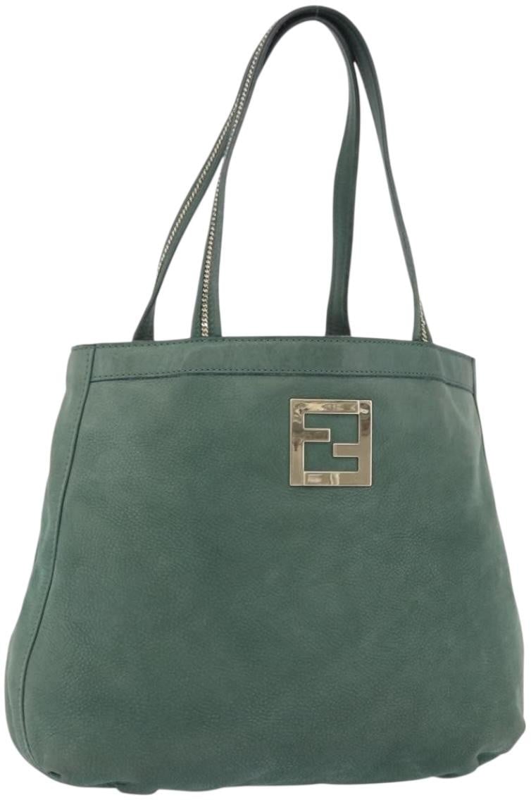 Fendi Vintage Tote leather Groen