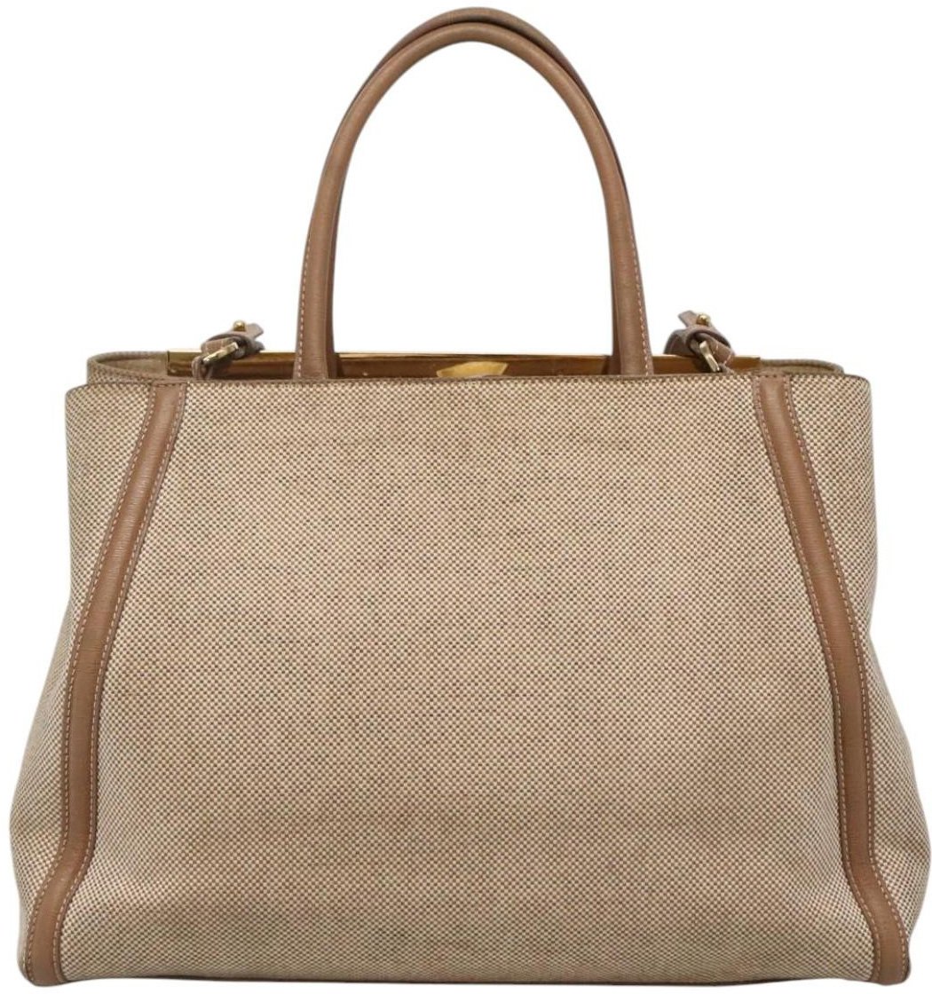 Fendi Fendi 2Jours Bag Canvas Medium Beige