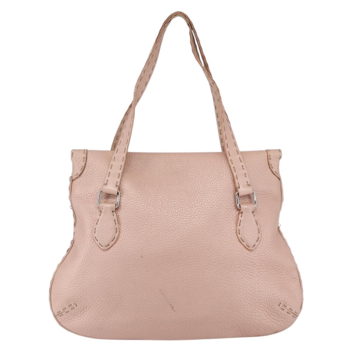 Fendi Fendi Selleria Tote Leather Roze