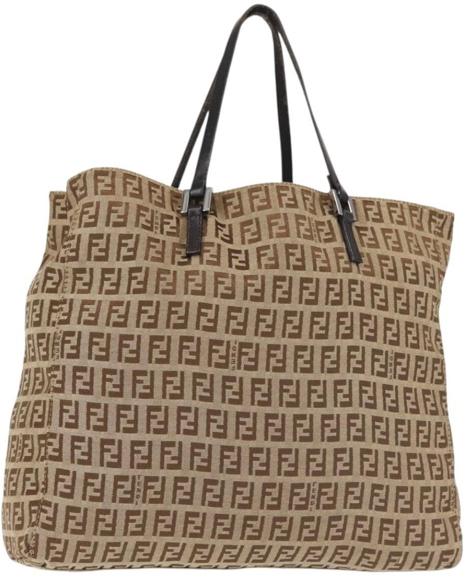 Fendi Fendi Vintage Tote Zucca Canvas Small Beige
