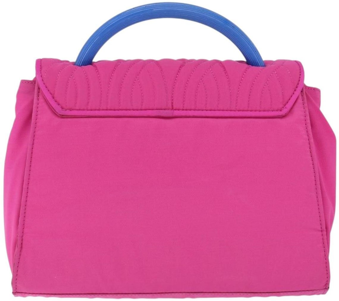 Fendi Fendi Top Handle Flap Bag Nylon Roze