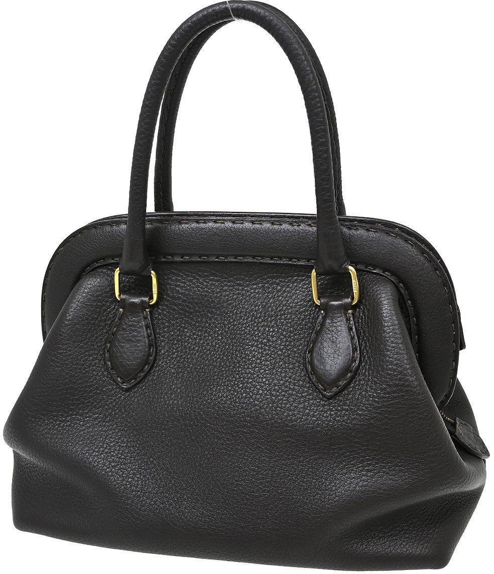 Fendi Selleria Frame Doctor Bag Leather Small Bruin