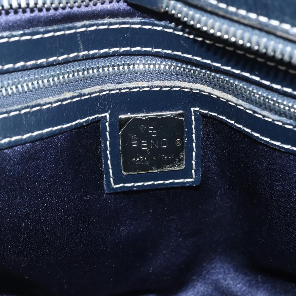 Fendi Fendi Vintage Satchel Zucchino Canvas Mini Navy