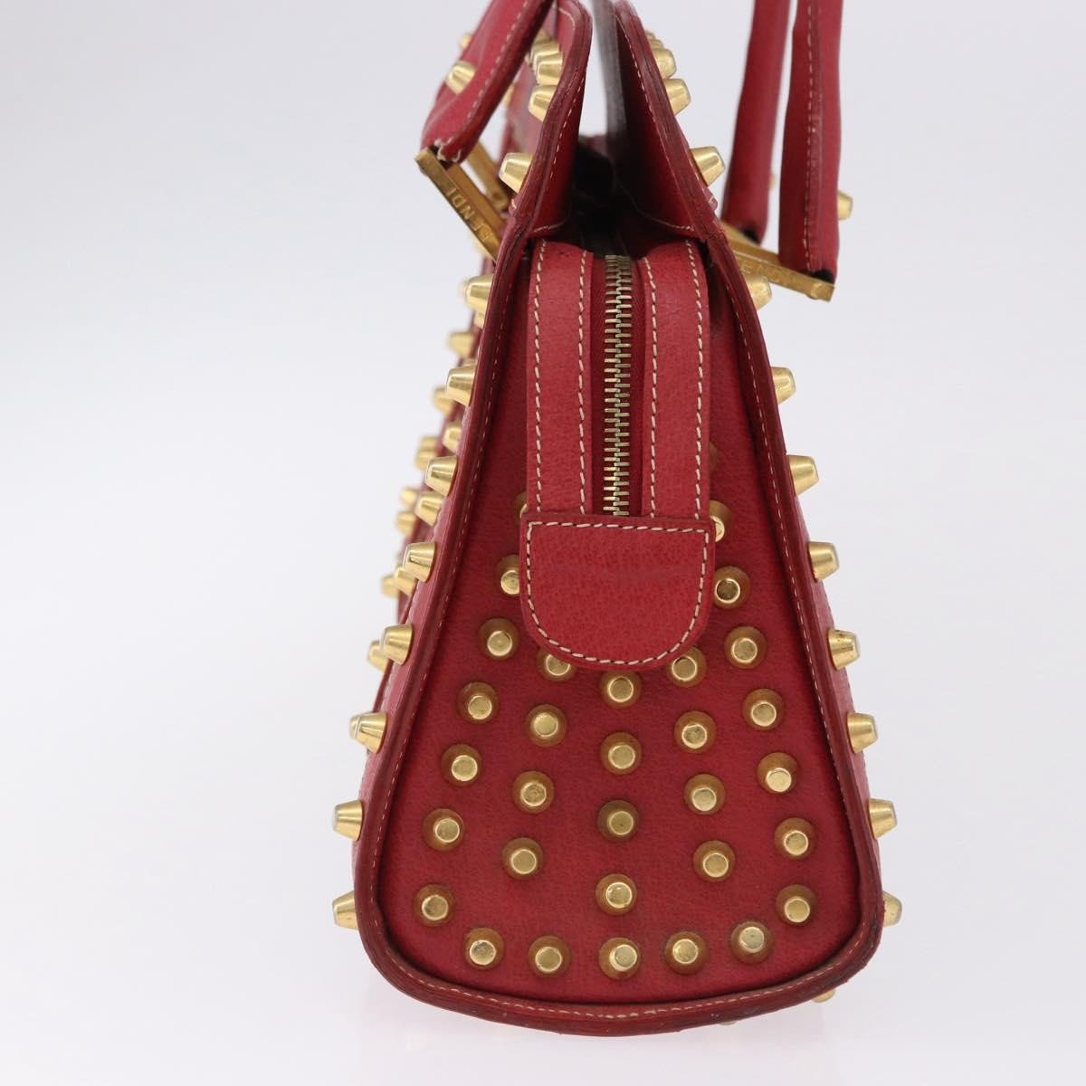 Fendi Studded Handle canvas Rood