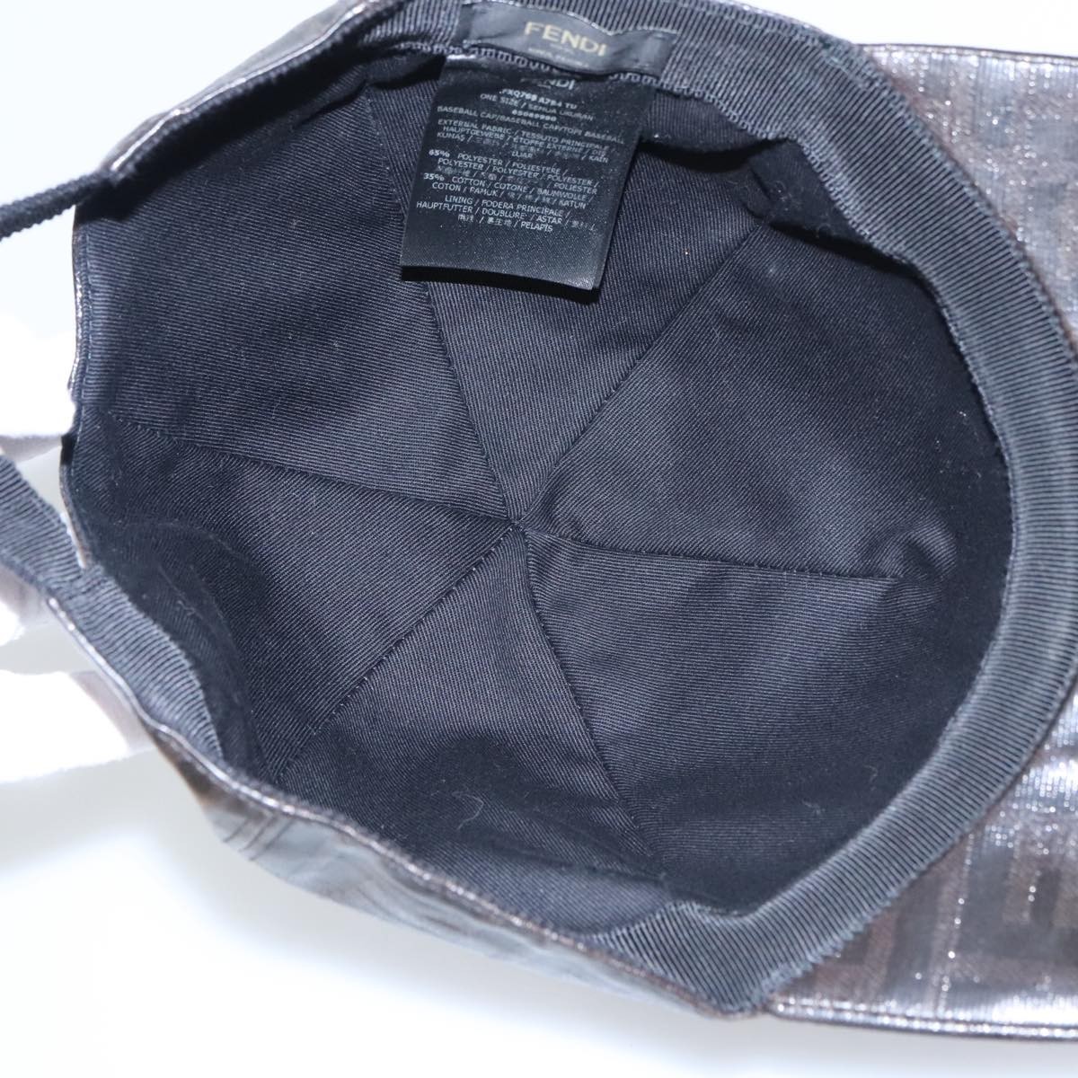 Fendi Fendi Logo Baseball Cap Zucca Canvas Zwart