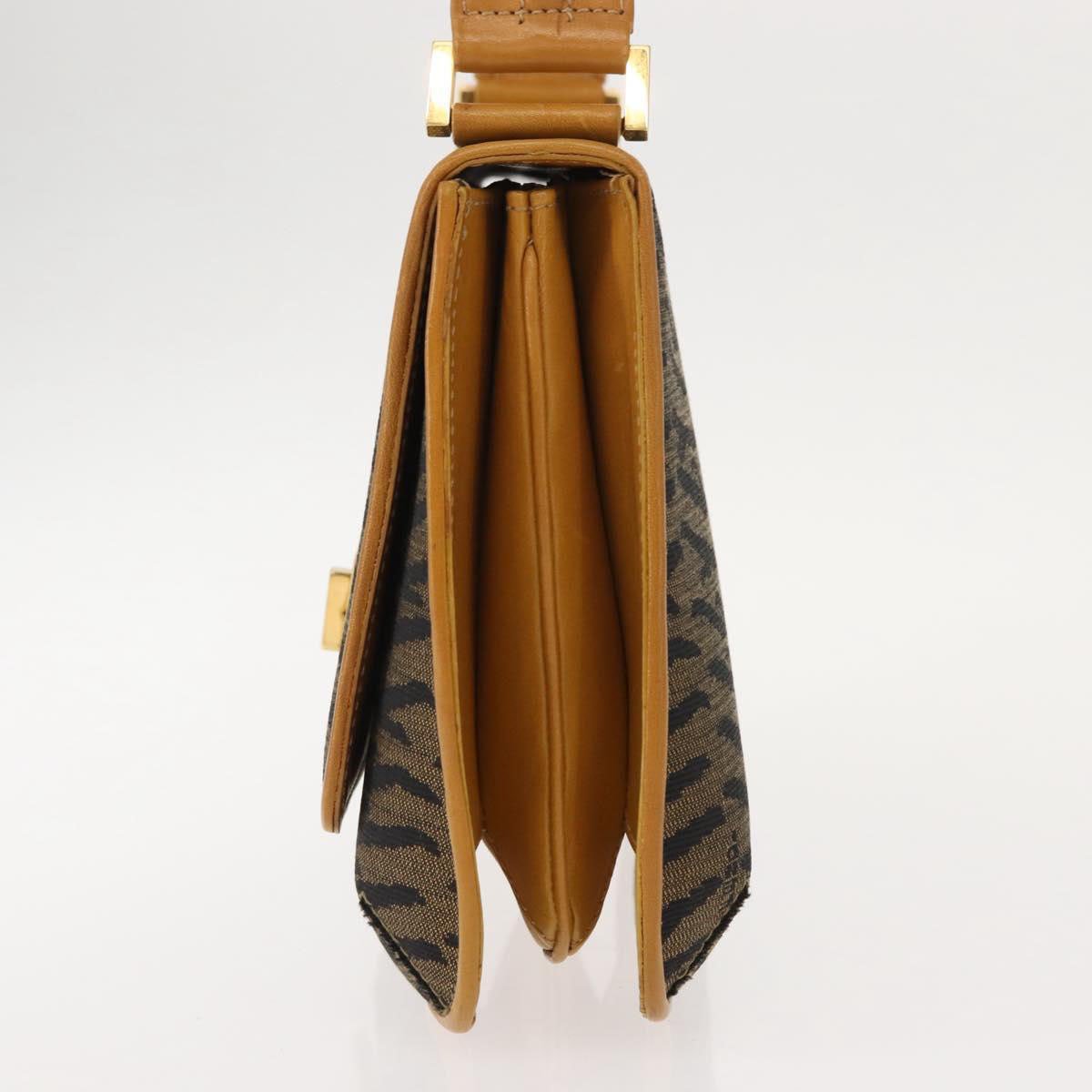 Fendi Fendi Vintage Tiger Print Shoulder Bag Canvas medium Bruin