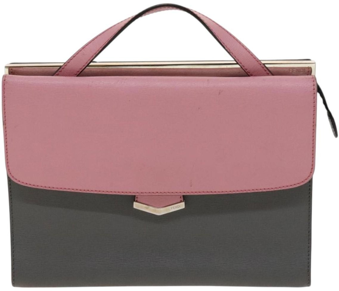 Fendi Fendi Demi Jour Satchel Leather Grijs