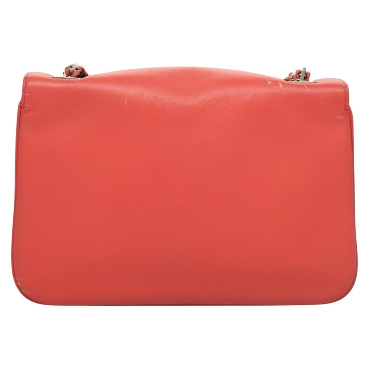 Fendi Fendi Be Baguette Flap Bag Leather Medium Roze