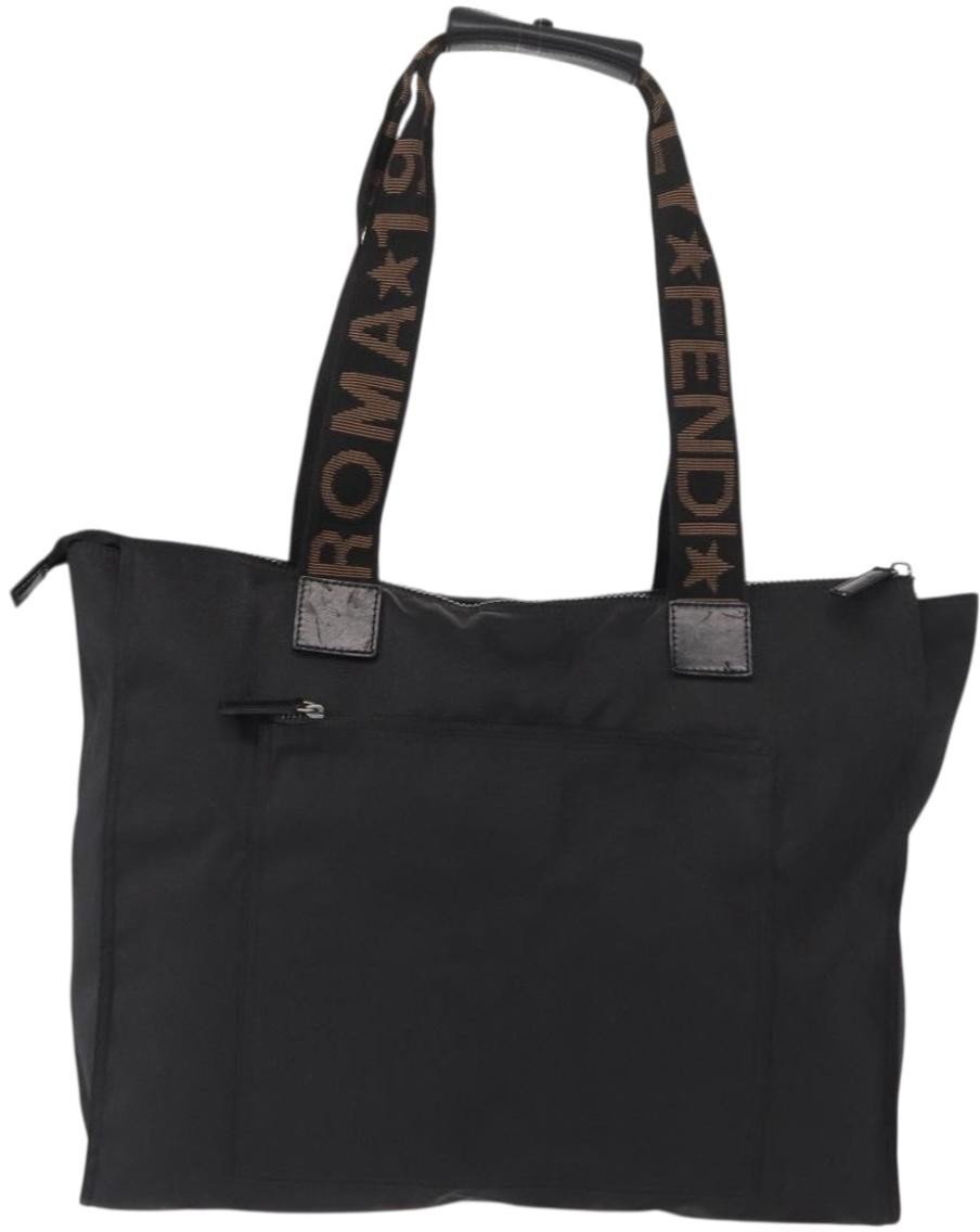 Fendi Fendi Vintage Convertible Logo Weekender Nylon Large Zwart