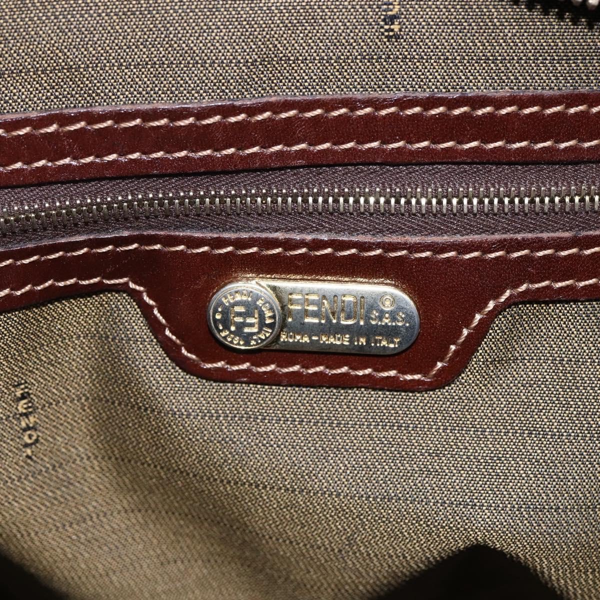 Fendi Fendi Vintage Convertible Satchel Zucca Canvas Medium Bruin