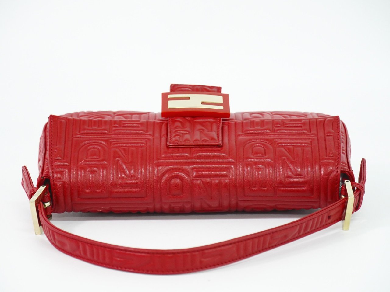 Fendi Mamma baguette Leather Rood