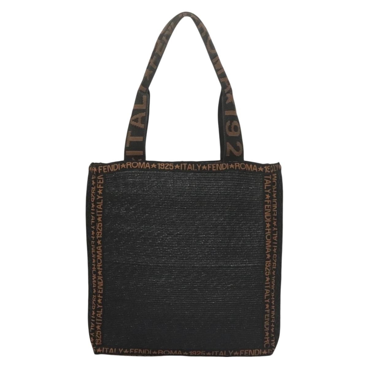 Fendi Fendi Zucca Tote bag Straw Zwart