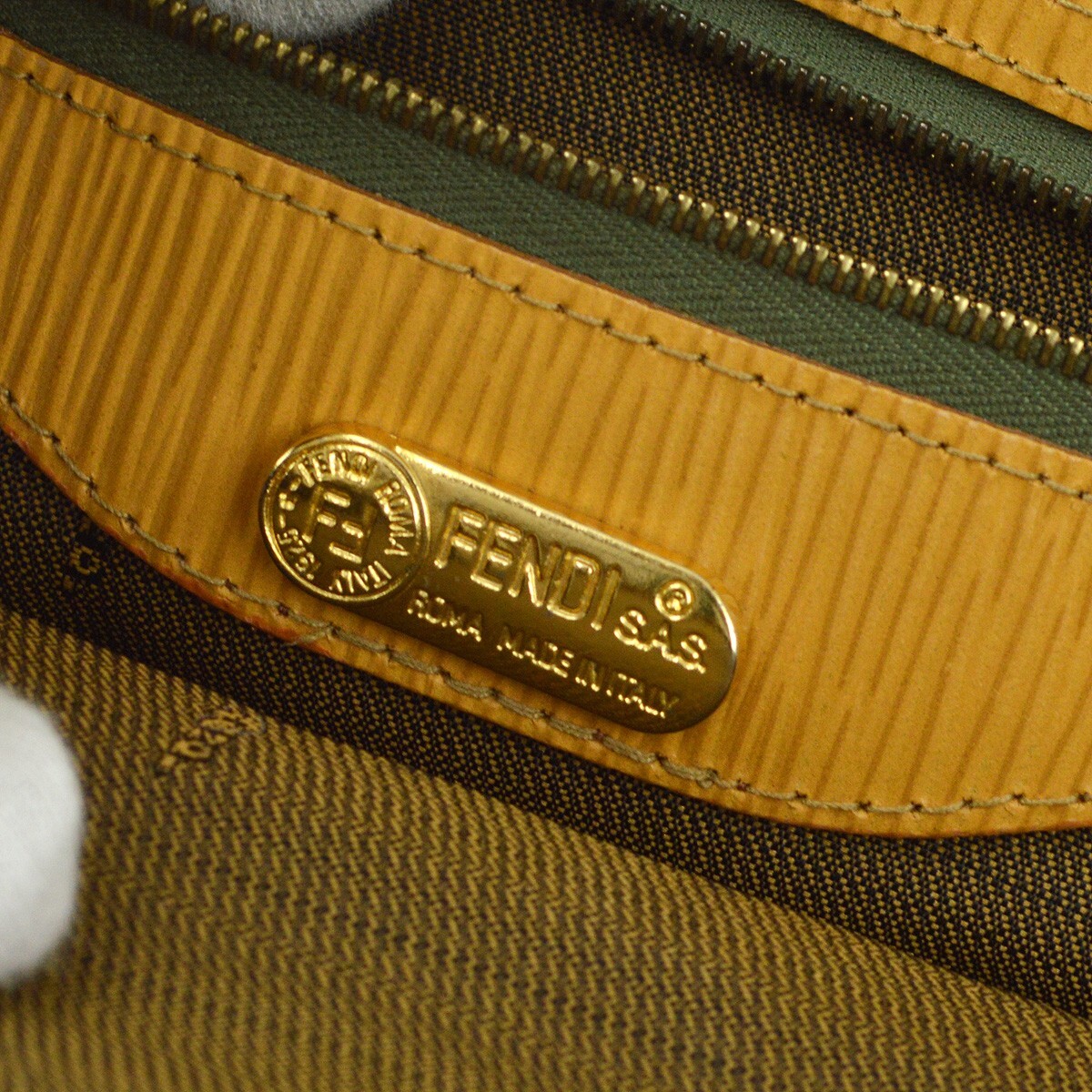 Fendi Fendi Convertible Dome Bag Zucca Canvas Large Bruin