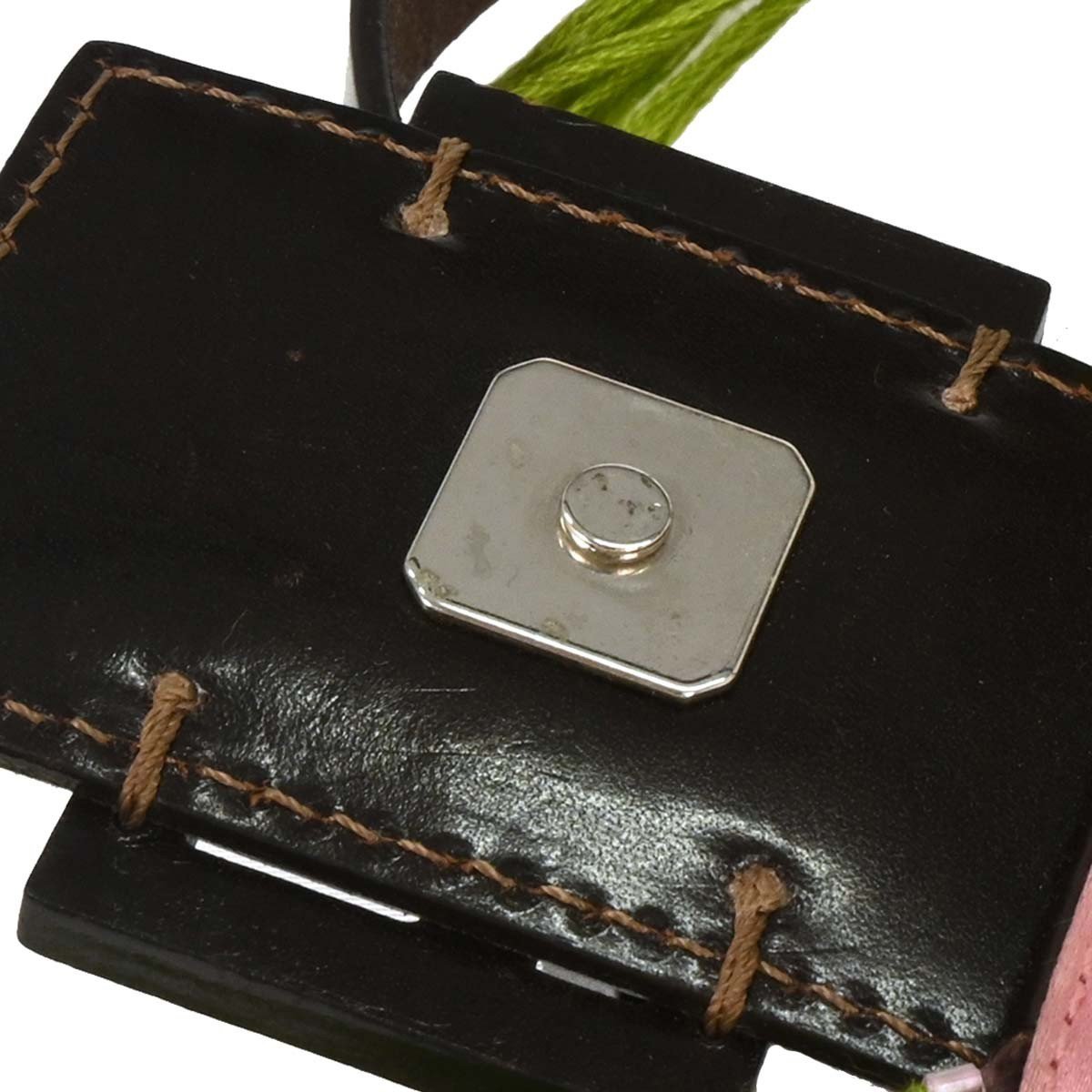 Fendi Fendi Vintage Baguette Shoulder Bag Embellished Denim Medium Bruin