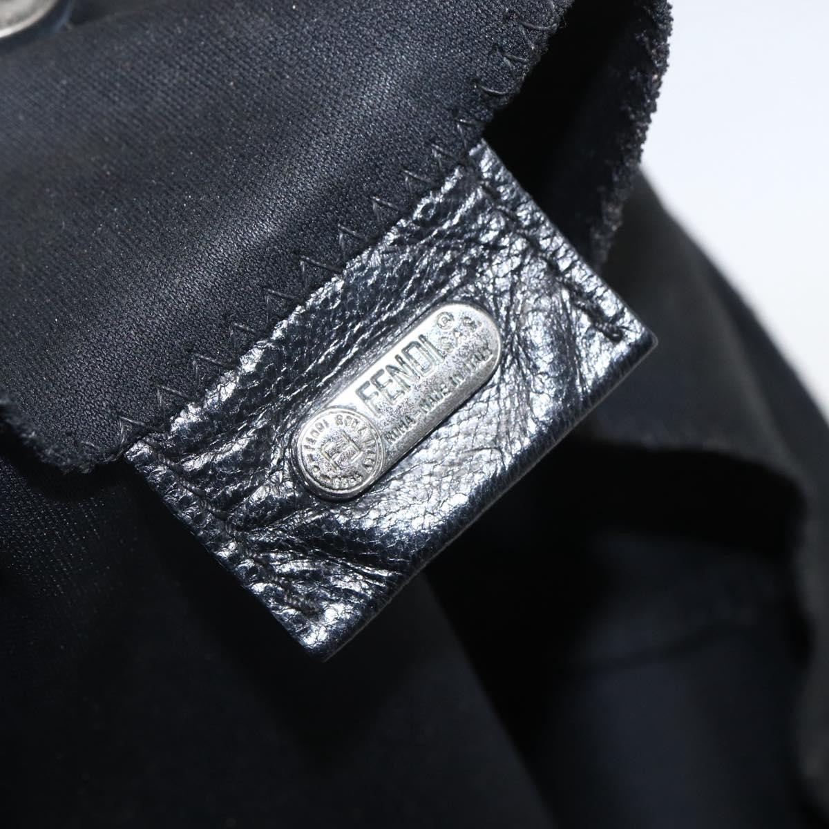 Fendi Fendi Vintage FF Handle Tote Nylon Zwart