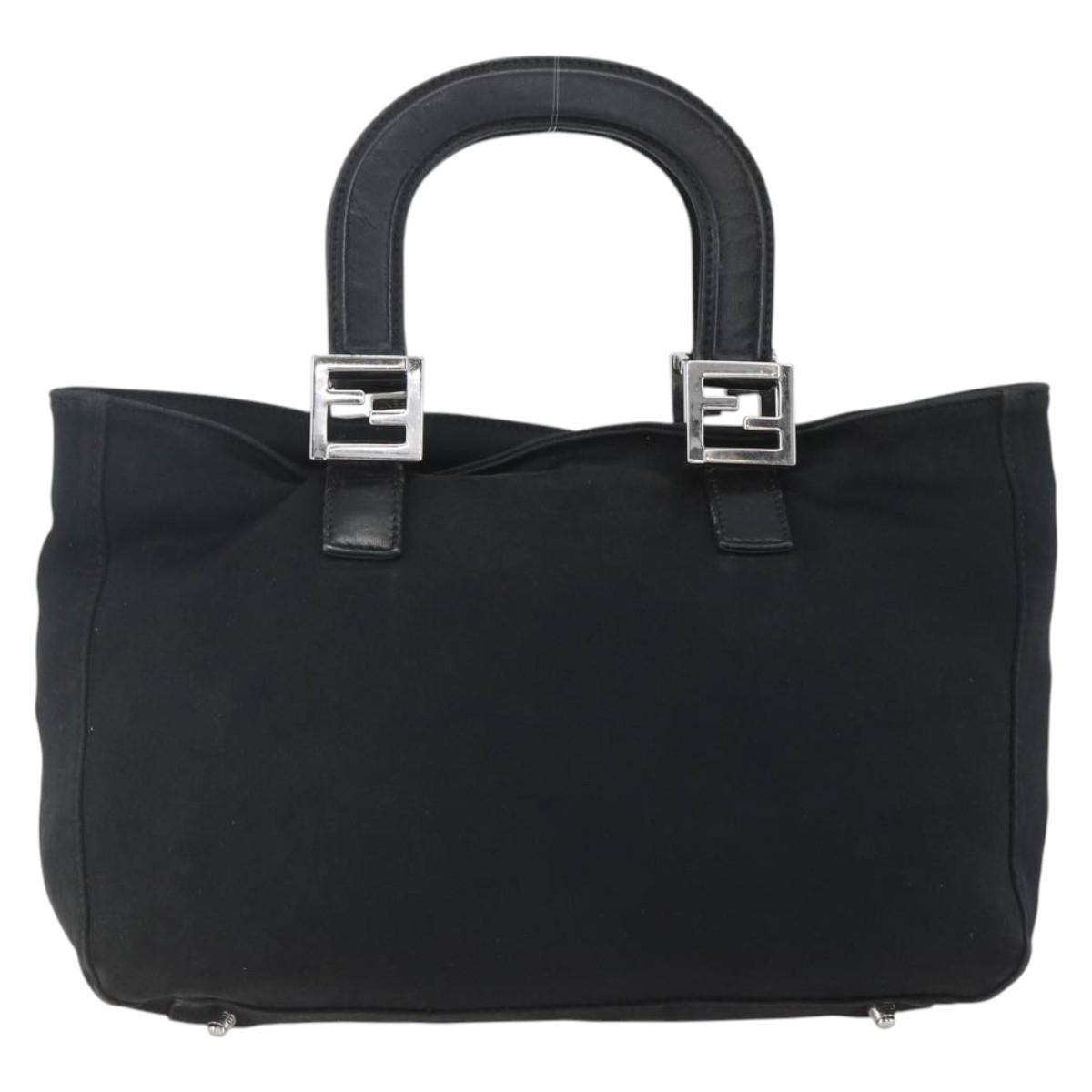 Fendi Fendi Vintage FF Handle Tote Nylon Zwart