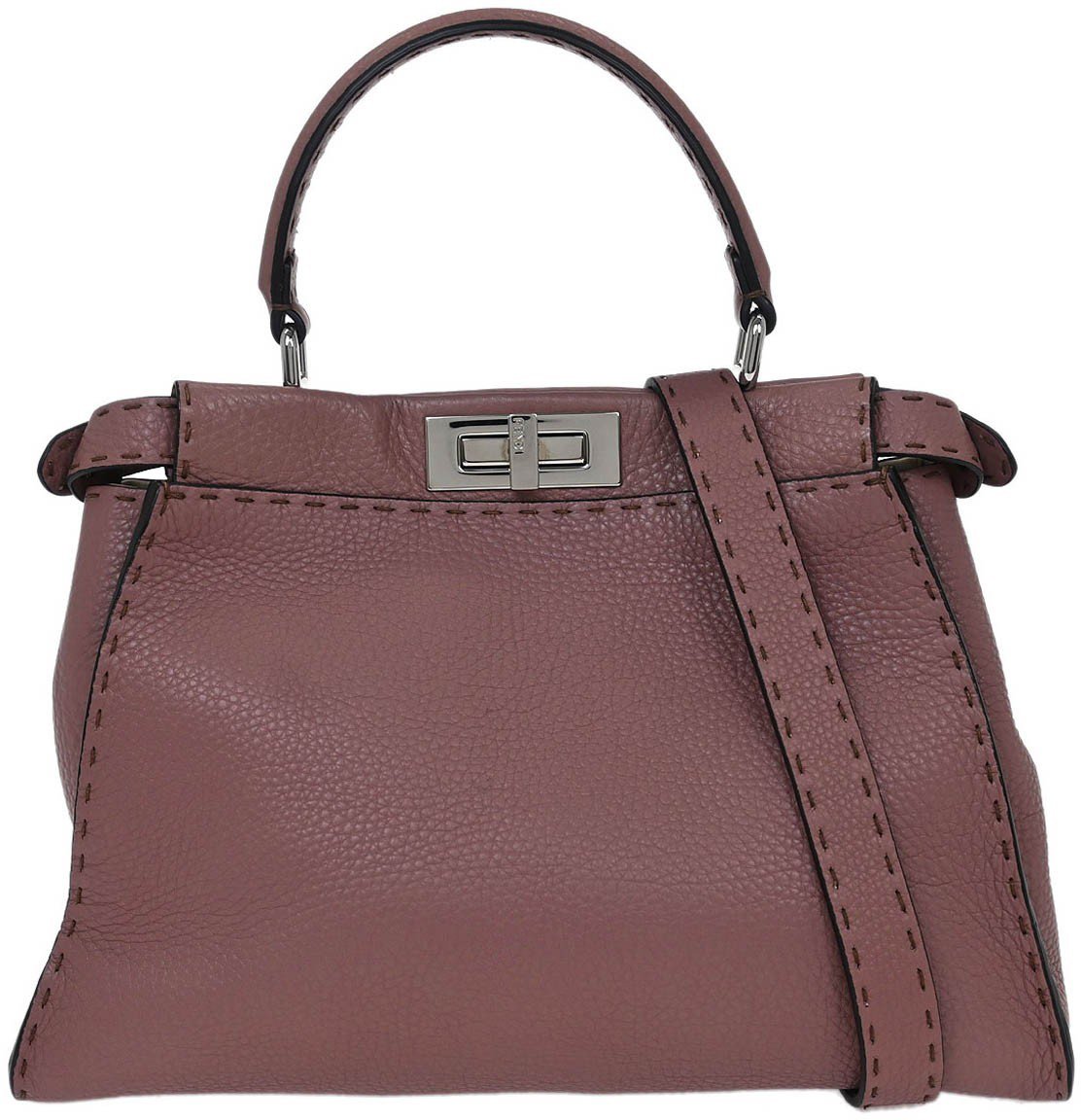 Fendi Fendi Selleria Peekaboo Bag Leather Medium Paars