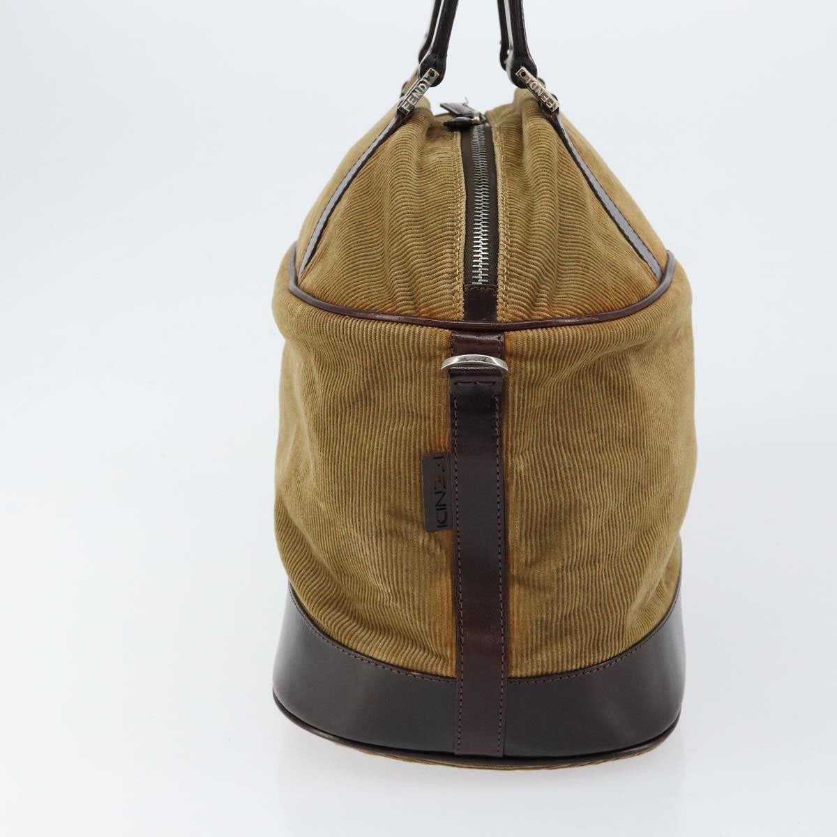 Fendi Fendi Vintage Top Handle Bag Velvet Beige