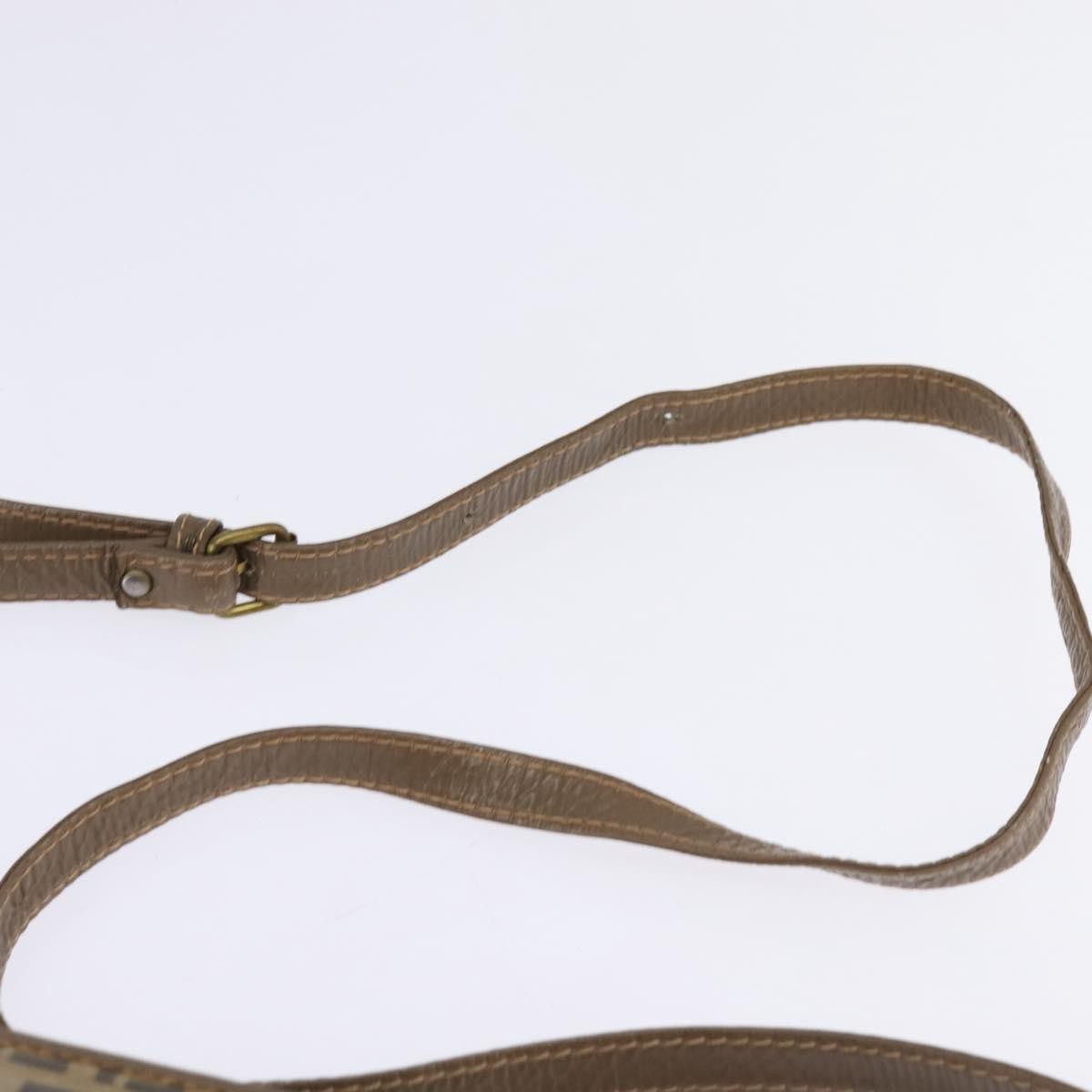 Fendi Fendi Vintage Zip Crossbody Bag Zucchino Canvas Medium Beige