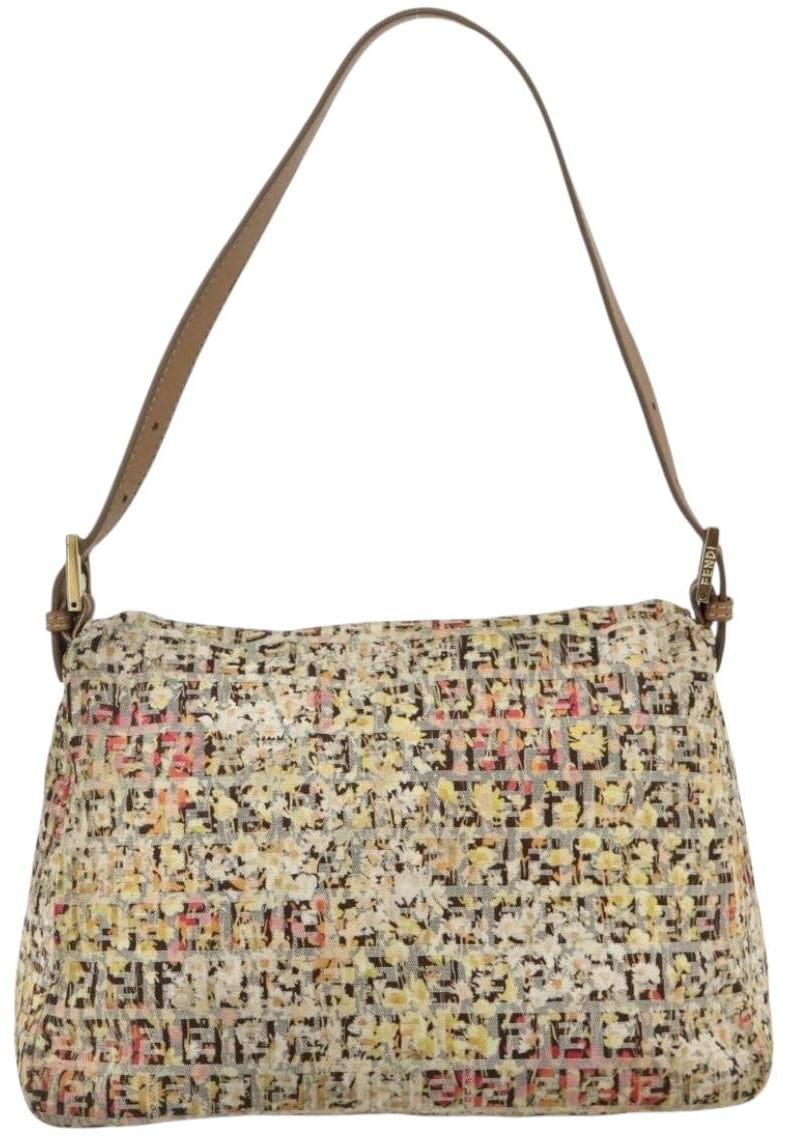 Fendi Fendi Mamma Baguette Zucca canvas medium Beige
